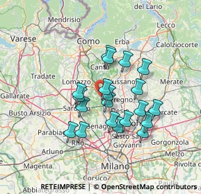 Mappa Piazza Cavour, 20030 Barlassina MB, Italia (11.2925)