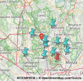 Mappa Piazza Cavour, 20030 Barlassina MB, Italia (6.55182)