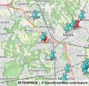 Mappa 20825 Barlassina MB, Italia (2.915)