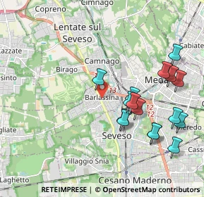 Mappa 20825 Barlassina MB, Italia (2.07875)