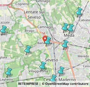 Mappa 20825 Barlassina MB, Italia (2.60727)