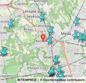Mappa Piazza Cavour, 20030 Barlassina MB, Italia (2.969)