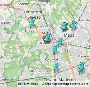 Mappa Via Roma, 20825 Barlassina MB, Italia (1.91091)