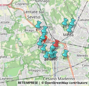 Mappa 20825 Barlassina MB, Italia (1.402)