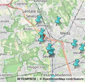 Mappa 20825 Barlassina MB, Italia (2.07545)