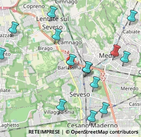 Mappa Piazza Cavour, 20825 Barlassina MB, Italia (2.42643)