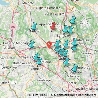 Mappa Vicolo Piave, 21040 Cislago VA, Italia (7.09235)
