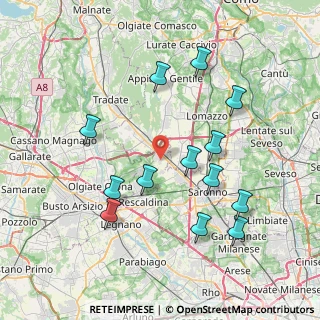 Mappa Vicolo Piave, 21040 Cislago VA, Italia (7.85846)