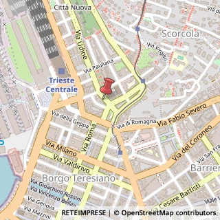 Mappa Via Udine, 4, 34135 Trieste, Trieste (Friuli-Venezia Giulia)