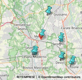 Mappa Via Piave, 20821 Meda MB, Italia (4.35167)