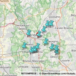 Mappa Via Piave, 20821 Meda MB, Italia (3.27929)
