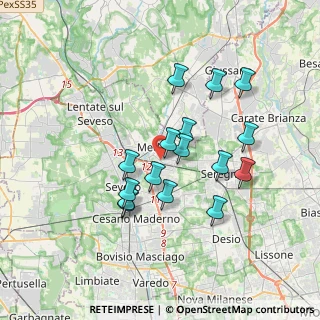 Mappa Via Piave, 20821 Meda MB, Italia (3.11188)