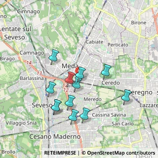 Mappa Viale Lombardia, 20821 Meda MB, Italia (1.76167)