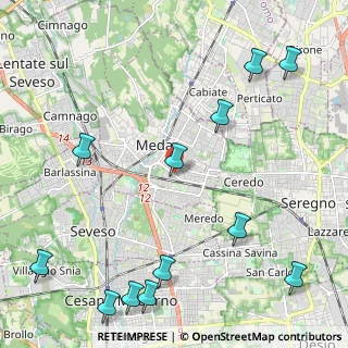 Mappa Viale Lombardia, 20821 Meda MB, Italia (2.9425)