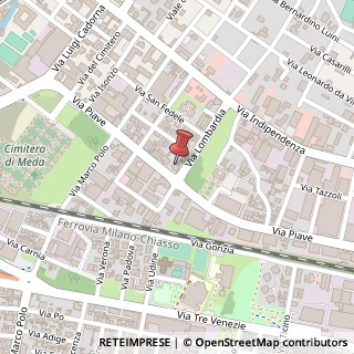 Mappa Via Piave, 27, 20821 Meda, Monza e Brianza (Lombardia)