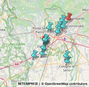Mappa Via Fabio Filzi, 24044 Dalmine BG, Italia (5.59071)