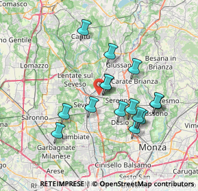 Mappa Via Consorziale dei Boschi, 20821 Meda MB, Italia (6.38933)