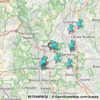 Mappa Via Consorziale dei Boschi, 20821 Meda MB, Italia (3.19909)