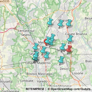 Mappa Via Consorziale dei Boschi, 20821 Meda MB, Italia (3.04)