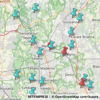 Mappa Via Consorziale dei Boschi, 20821 Meda MB, Italia (5.85235)