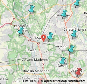 Mappa Via Consorziale dei Boschi, 20821 Meda MB, Italia (5.88636)