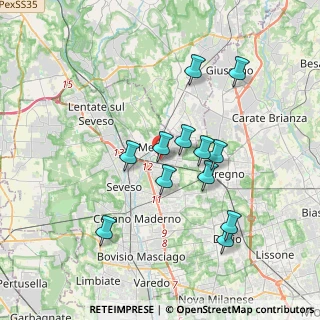 Mappa Viale Piave, 20821 Meda MB, Italia (3.33333)