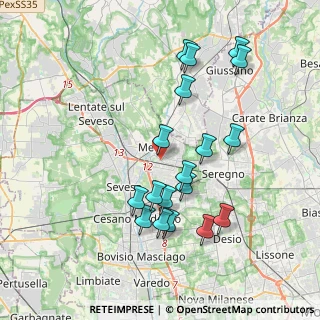 Mappa Viale Piave, 20821 Meda MB, Italia (3.76889)