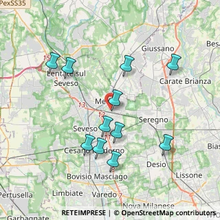 Mappa Viale Piave, 20821 Meda MB, Italia (3.75909)