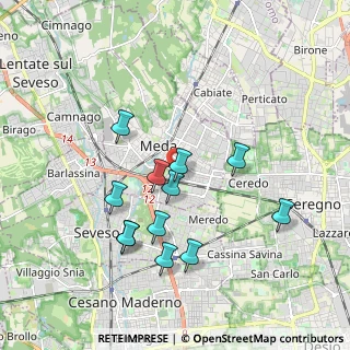 Mappa Viale Piave, 20821 Meda MB, Italia (1.74417)
