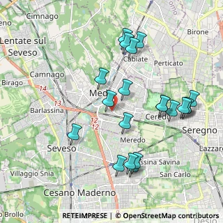 Mappa Viale Piave, 20821 Meda MB, Italia (2.058)