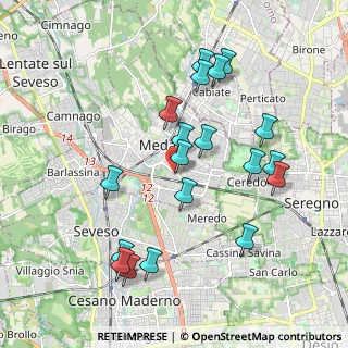 Mappa Viale Piave, 20821 Meda MB, Italia (1.9855)