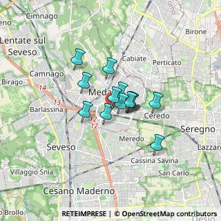 Mappa Viale Piave, 20821 Meda MB, Italia (0.98857)