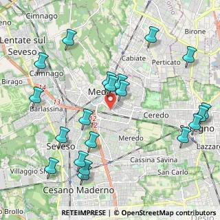 Mappa Viale Piave, 20821 Meda MB, Italia (2.457)