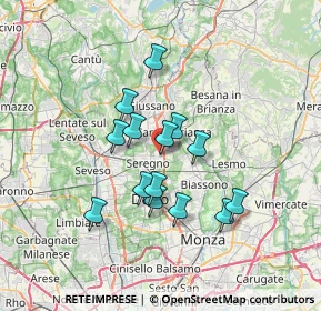 Mappa Via Lisbona, 20831 Seregno MB, Italia (5.51857)