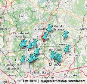 Mappa Via Lisbona, 20831 Seregno MB, Italia (7.2175)