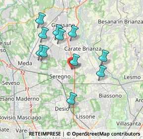 Mappa Via Lisbona, 20831 Seregno MB, Italia (3.41)