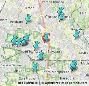 Mappa Via Lisbona, 20831 Seregno MB, Italia (2.26889)