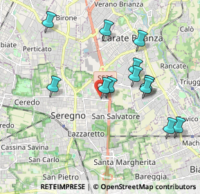 Mappa Via Lisbona, 20831 Seregno MB, Italia (1.83923)