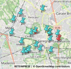 Mappa Via de Marchi, 20831 Seregno MB, Italia (1.9625)