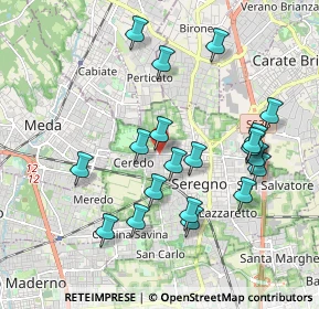 Mappa Via de Marchi, 20831 Seregno MB, Italia (1.894)