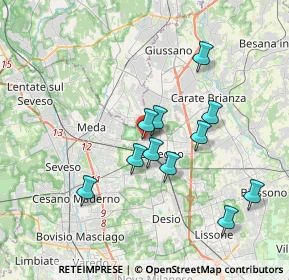 Mappa Via de Marchi, 20831 Seregno MB, Italia (3.24818)