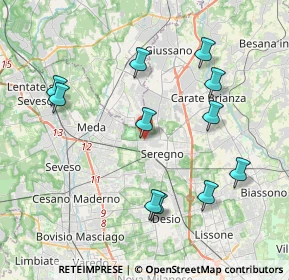 Mappa Via de Marchi, 20831 Seregno MB, Italia (4.11182)