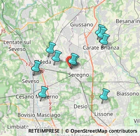 Mappa Via de Marchi, 20831 Seregno MB, Italia (3.26636)