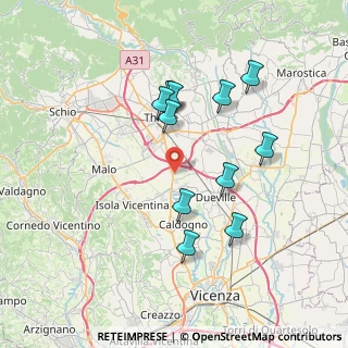 Mappa Via Zanella Giacomo, 36030 Villaverla VI, Italia (6.73833)