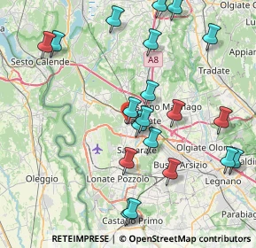 Mappa Via Eupilio, 21010 Cardano Al Campo VA, Italia (8.9145)