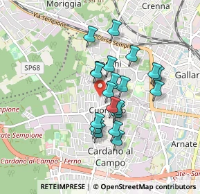 Mappa Via Eupilio, 21010 Cardano Al Campo VA, Italia (0.683)