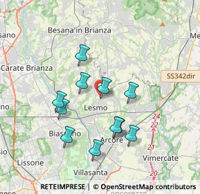 Mappa Via XXV Aprile, 20865 Lesmo MB, Italia (3.20364)