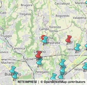 Mappa Via XXV Aprile, 20865 Lesmo MB, Italia (3.07267)