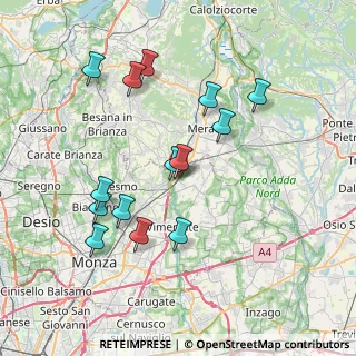 Mappa Via Piave, 20866 Carnate MB, Italia (7.50929)