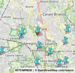 Mappa Via Luigi Cagnola, 20831 Seregno MB, Italia (2.745)